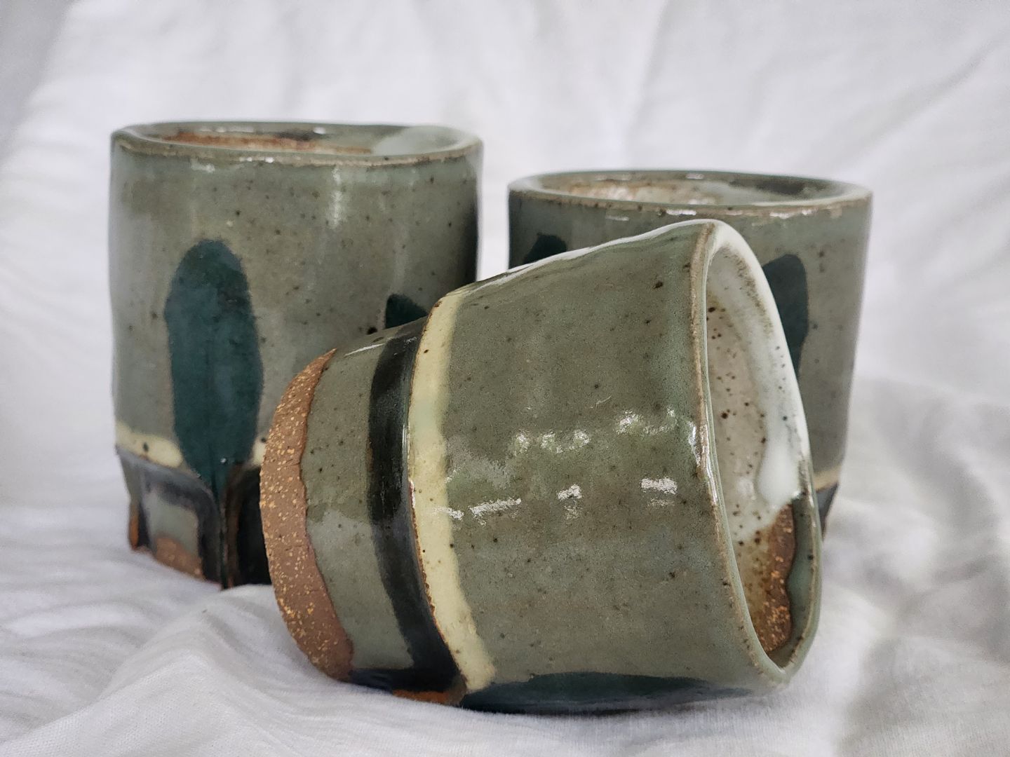 Sage Leaf Mini Cups, Set of 3