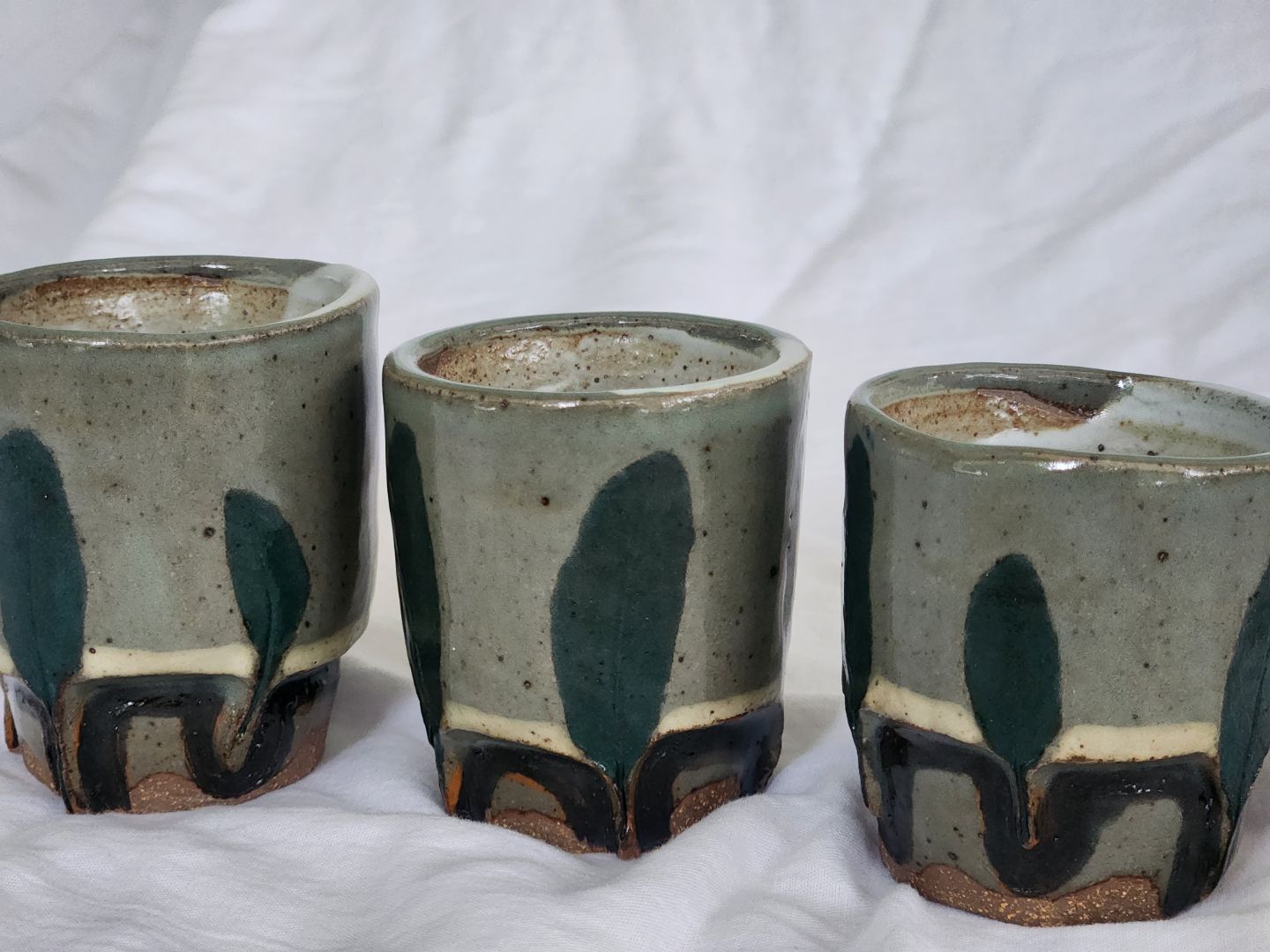 Sage Leaf Mini Cups, Set of 3