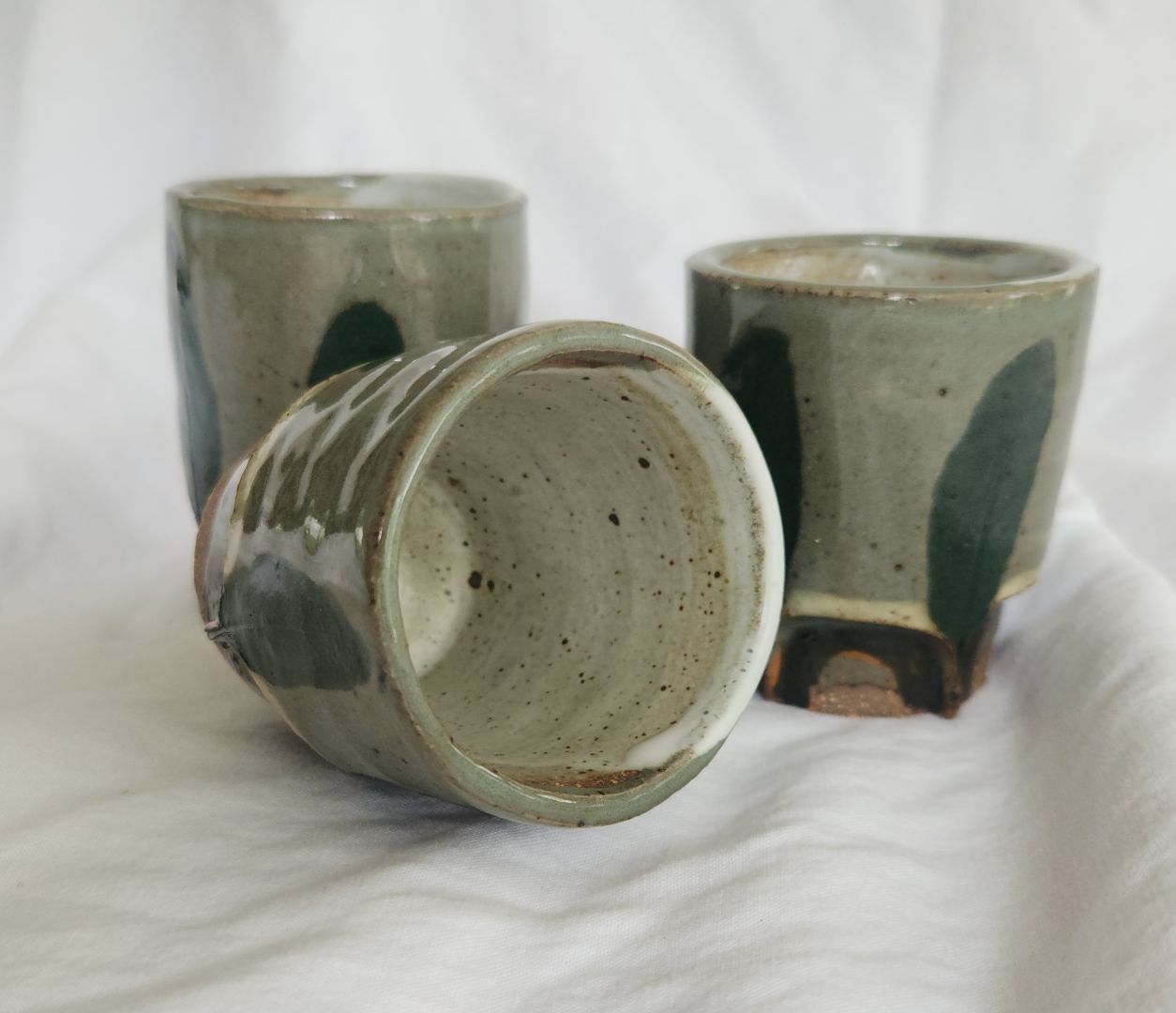 Sage Leaf Mini Cups, Set of 3