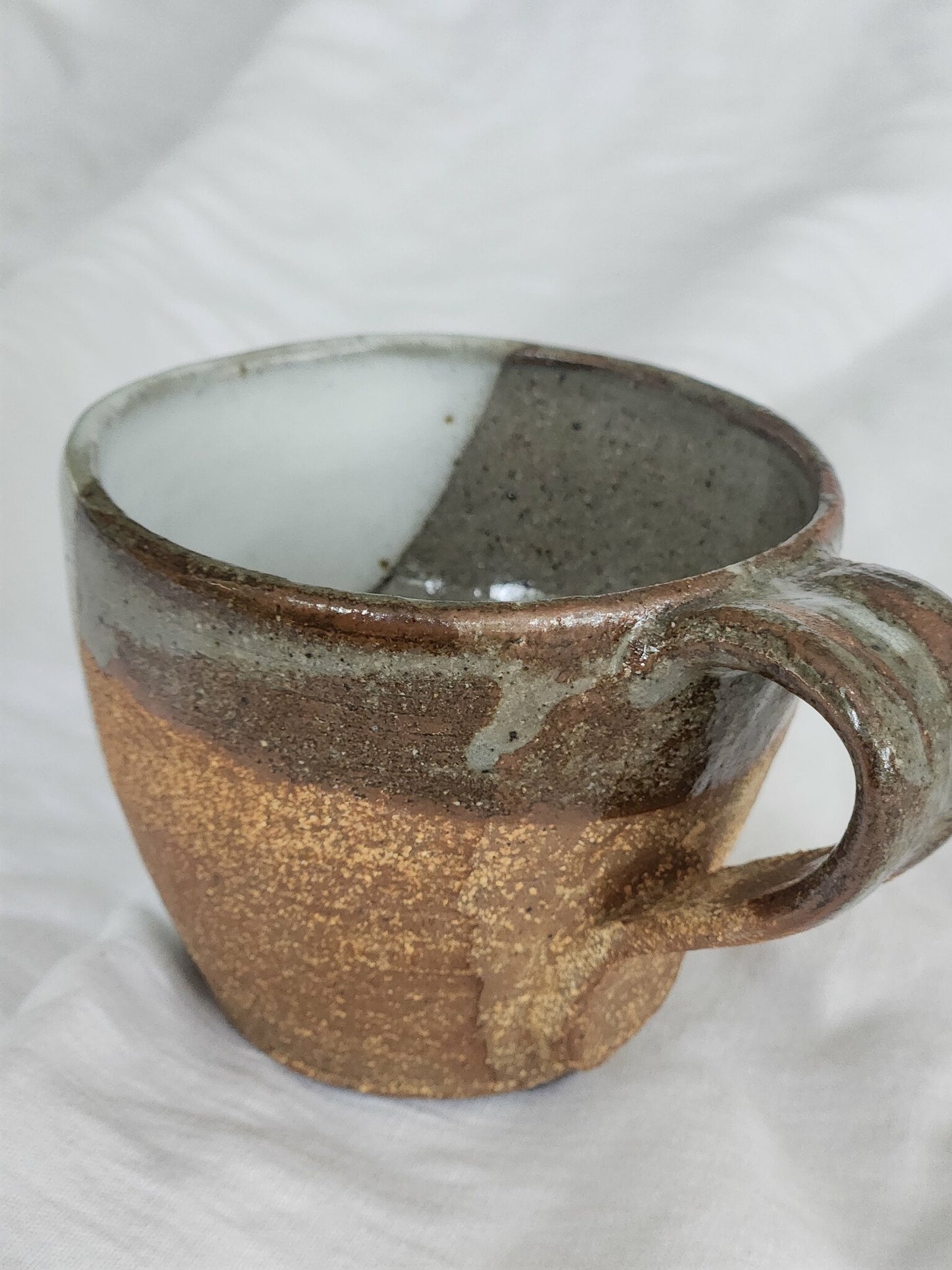 Cream and Moss Mug